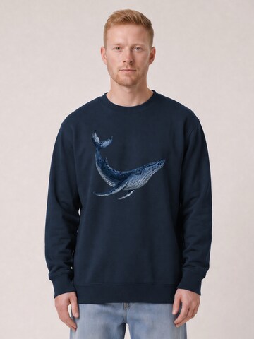 Watapparel Sweatshirt 'Wal' in Blue: front