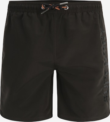 Superdry - Bermudas en negro: frente