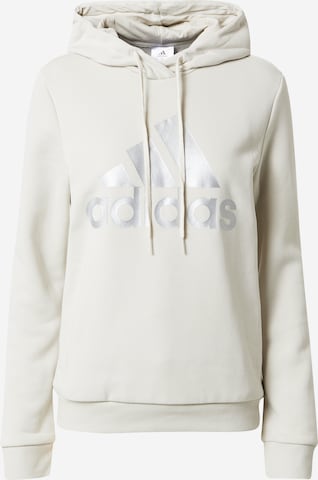 ADIDAS SPORTSWEAR - Sweatshirt de desporto 'Essentials Logo Fleece' em bege: frente