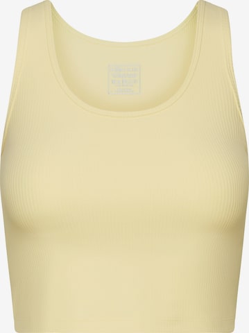 Haut de sport 'Longline Tank Ribbed' Hey Honey en jaune : devant