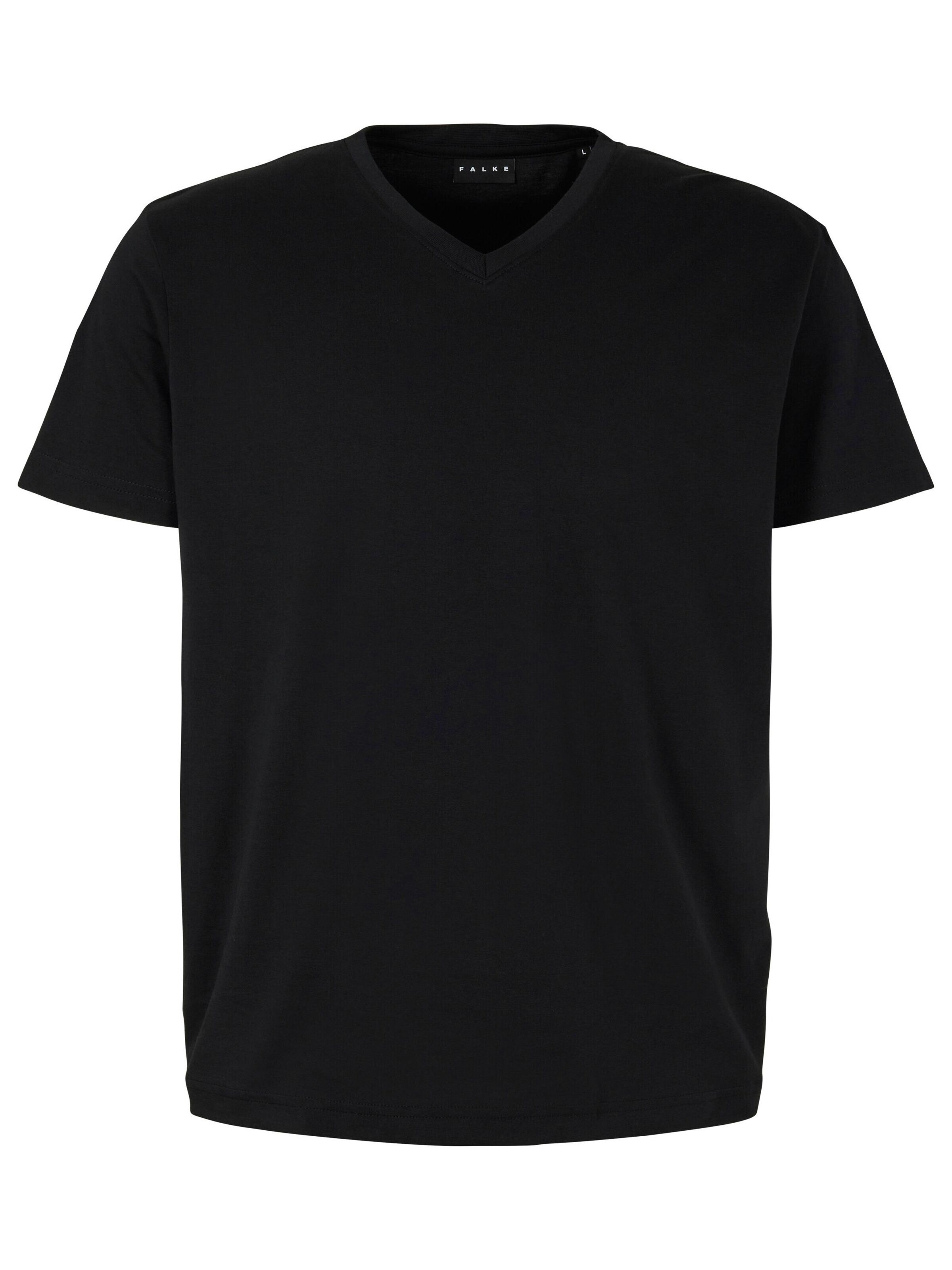 FALKE Shirt 'Essential Cotton'‌‌‌ in Schwarz