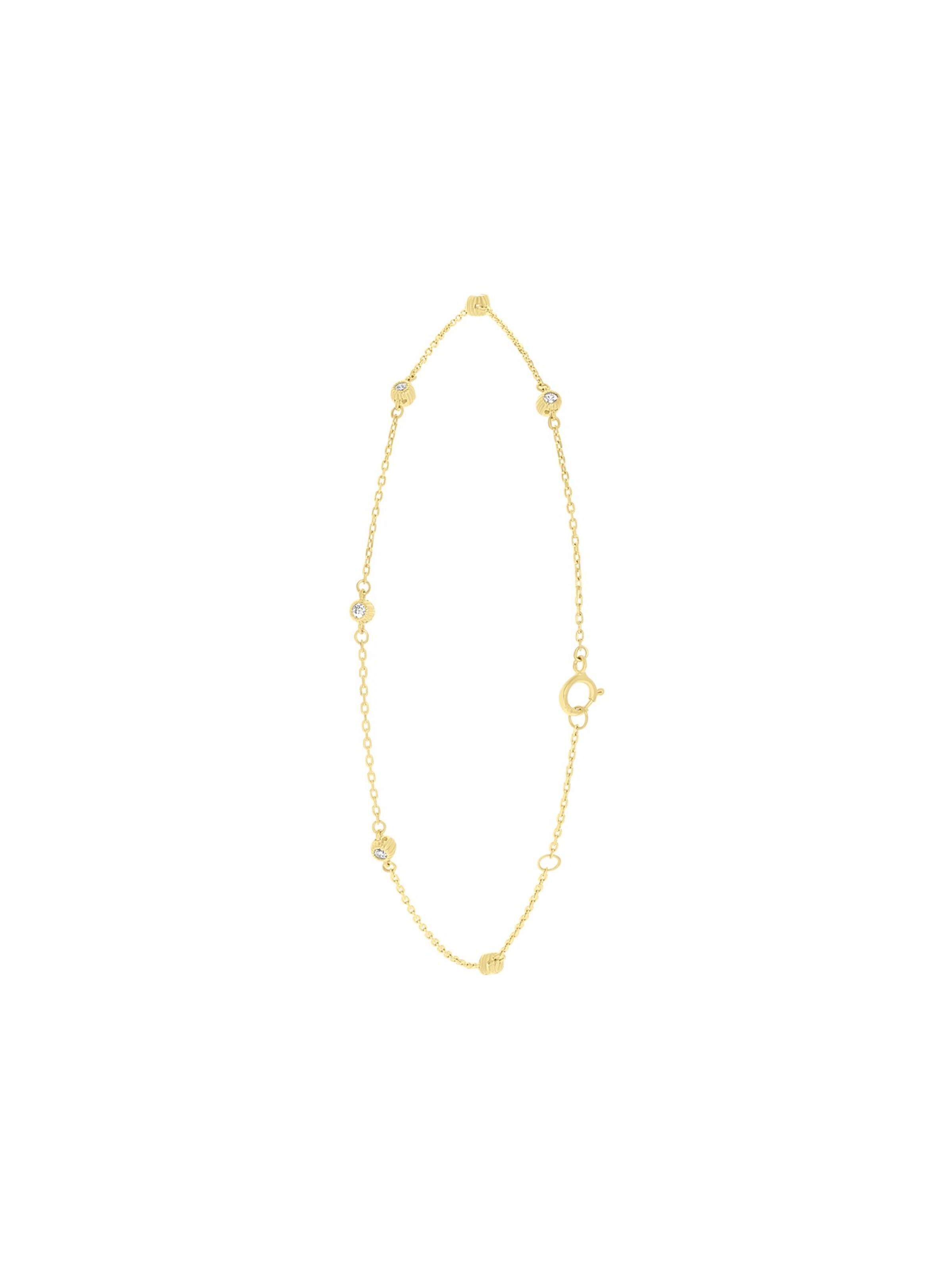 Lucardi Foot jewelry 'Klassisch' in Gold: front