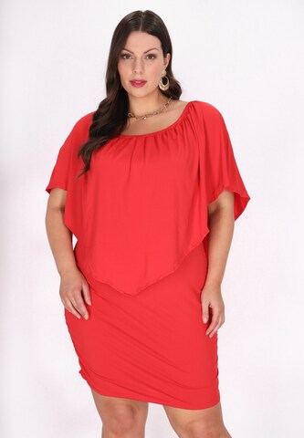 faina - Vestido de verano en rojo: frente