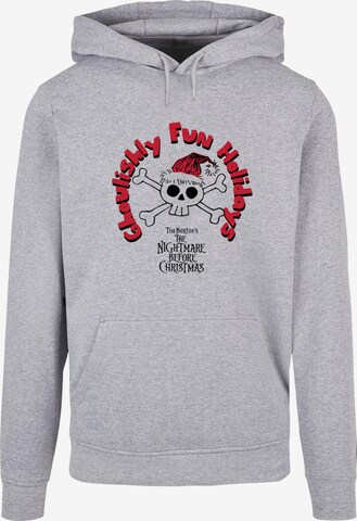 ABSOLUTE CULT Sweatshirt 'The Nightmare Before Christmas - Ghoulishly Fun Holidays' in Grijs: voorkant