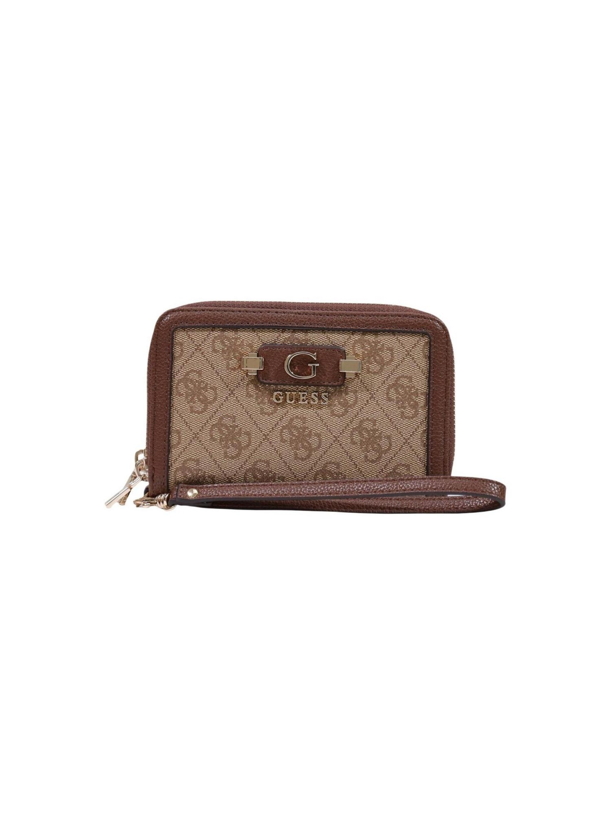 Portamonete 'COLEEN LOGO SML ZIP SWSG97 49164' in One Size GUESS di colore bianco naturale, Visualizzazione prodotti