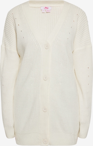 MYMO Knit Cardigan in White: front