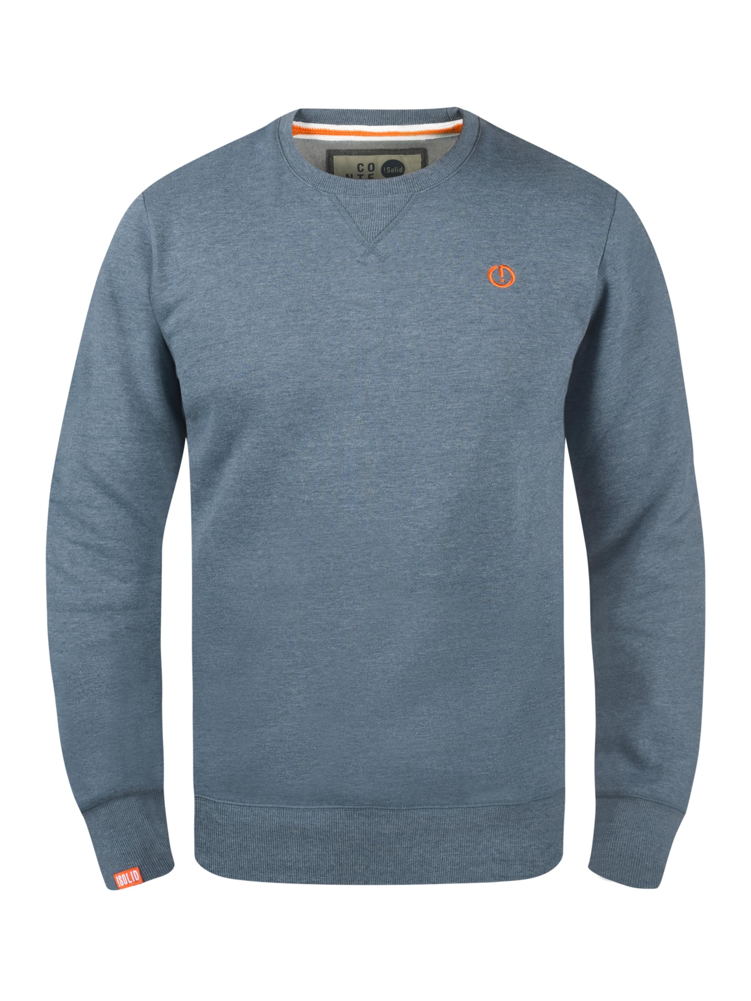 Sweat-shirt 'Benn' !Solid en bleu : devant