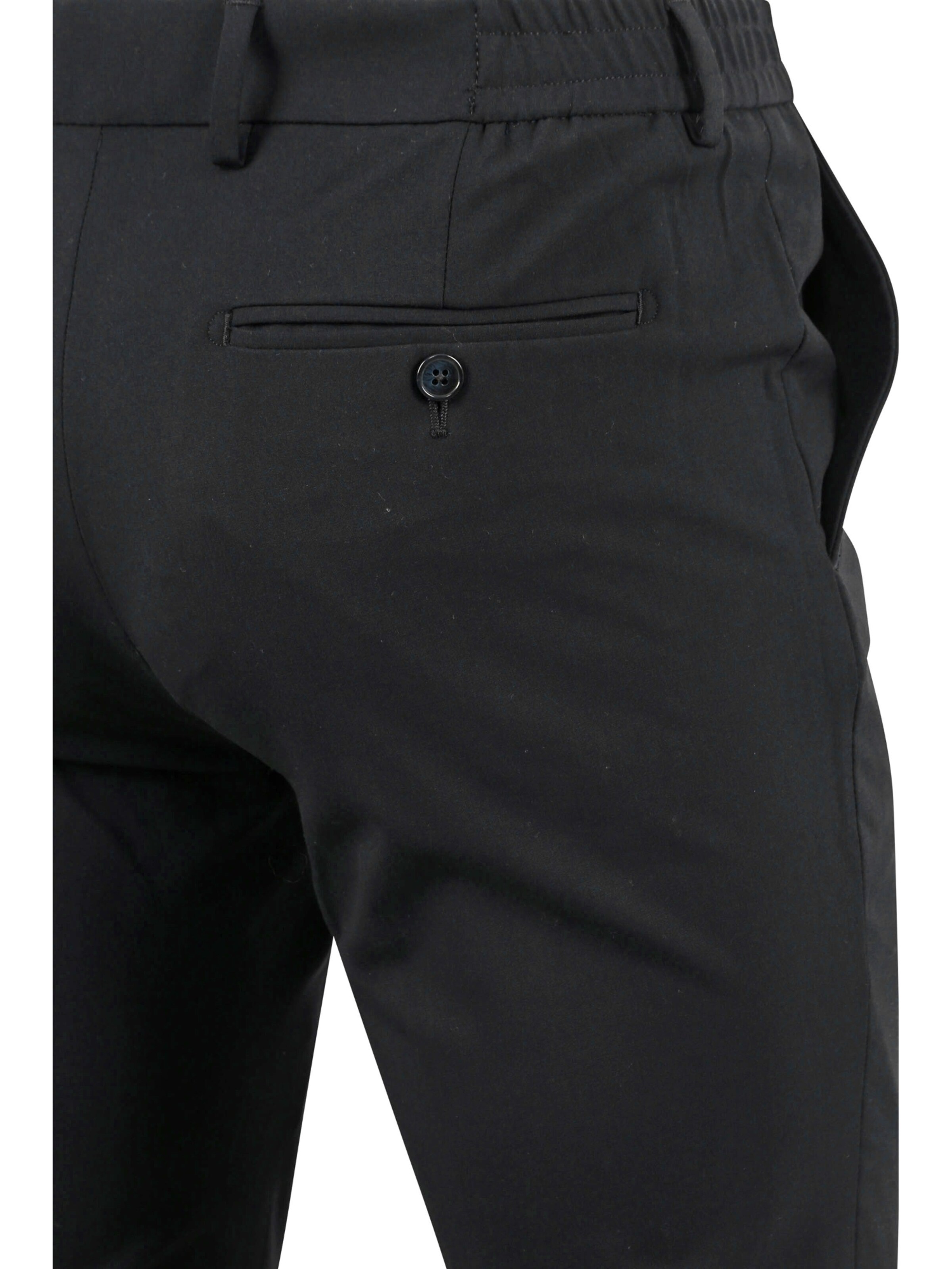 Suitable Slim fit Trousers with creases in Black
