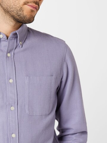 Club Monaco Regular fit Button Up Shirt in Purple