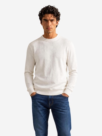 GUESS - Jersey 'NESTOR CN ALLOVER LO M6BR23 Z1373' en beige