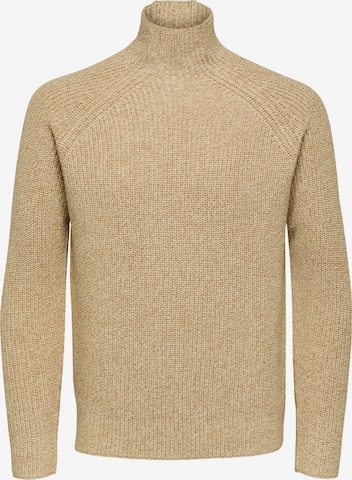 SELECTED HOMME - Jersey en beige: frente