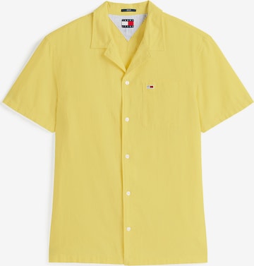 Tommy Jeans Overhemd in Geel: voorkant