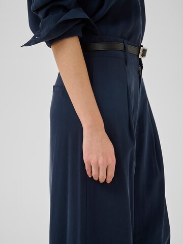 My Essential Wardrobe Wide Leg Bukser med lægfolder 'MWMindy' i blå