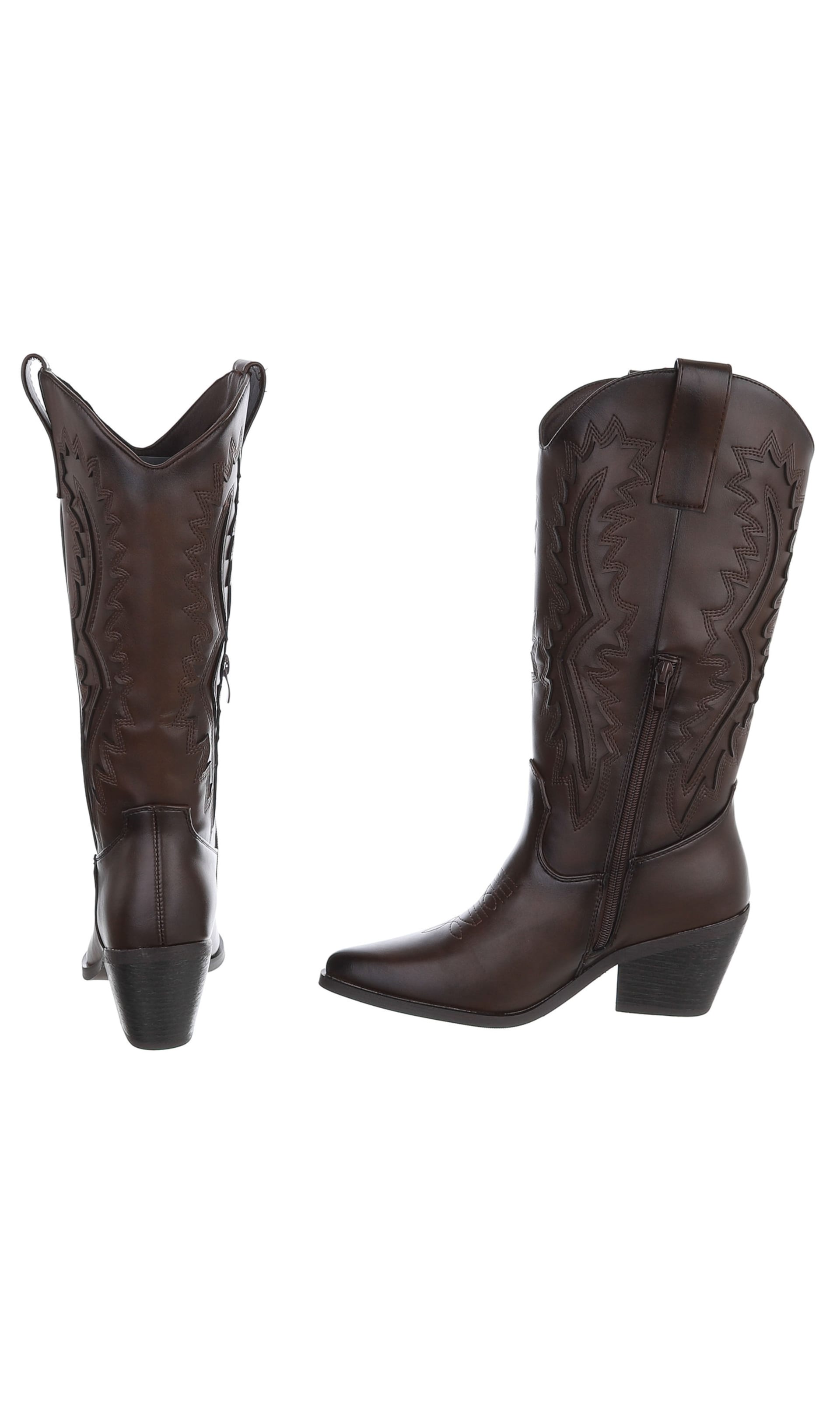 Ital-Design Cowboy Boots in Brown
