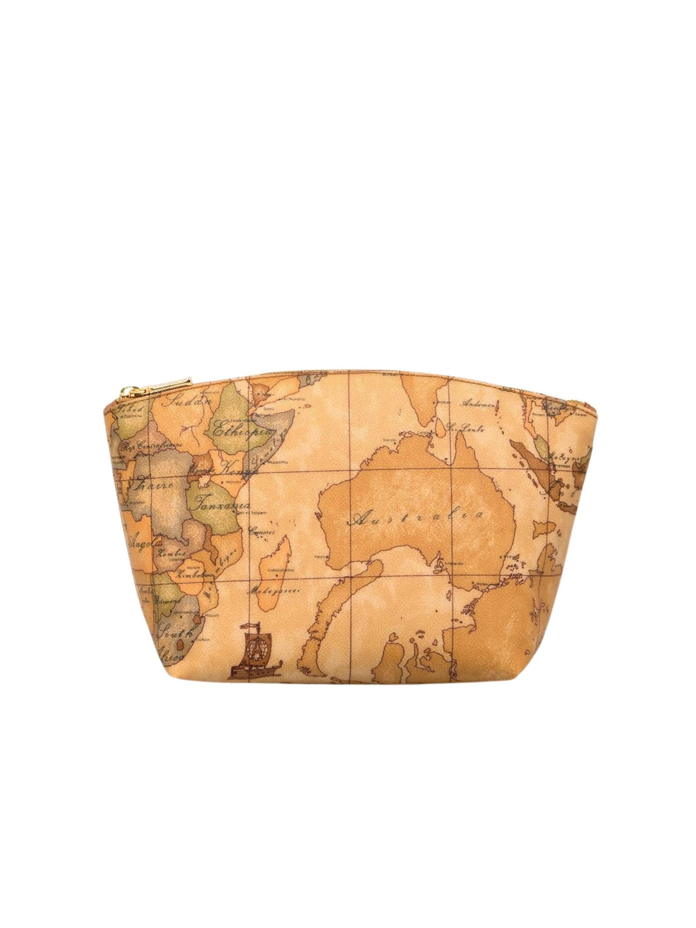 Alviero Martini Toiletry Bag in Brown: front