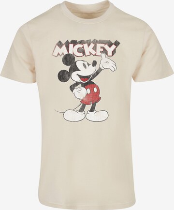 Maglietta 'Mickey Mouse - Presents' di ABSOLUTE CULT in beige: frontale