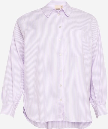 Fransa Curve Blouse 'POPPA' in Purple: front