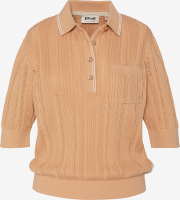 Schott NYC Shirt in Gelb: Vorderseite