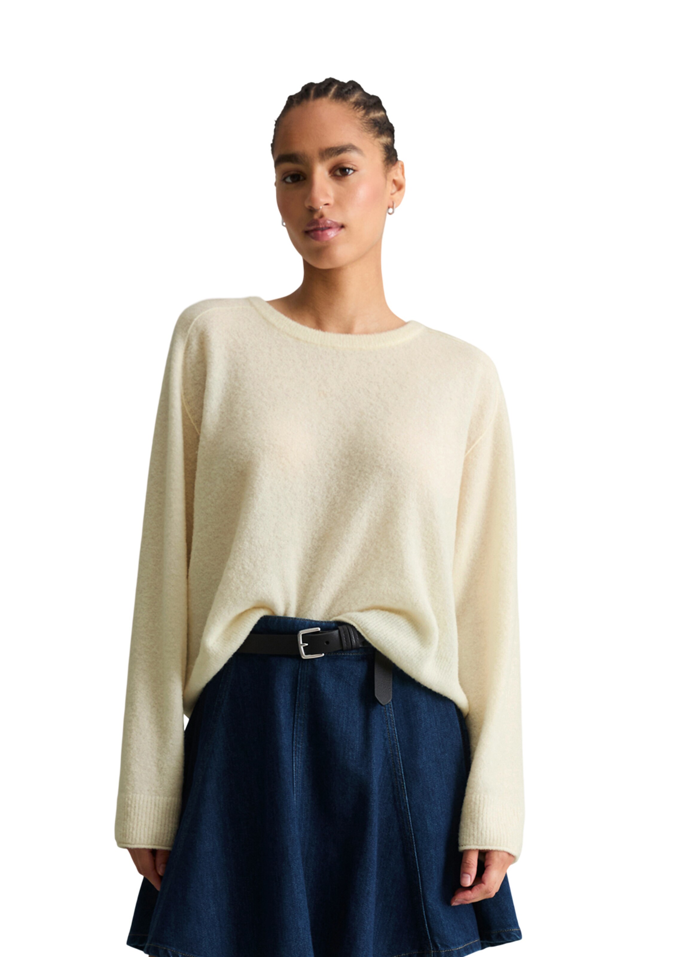 Marc O'Polo DENIM Pullover in Weiß: Vorderseite