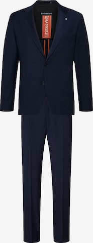 BENVENUTO Tapered Anzug in Modern Fit Super Stretch in Blau: Vorderseite