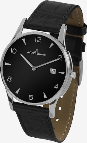 Jacques Lemans Analog Watch in Black: front