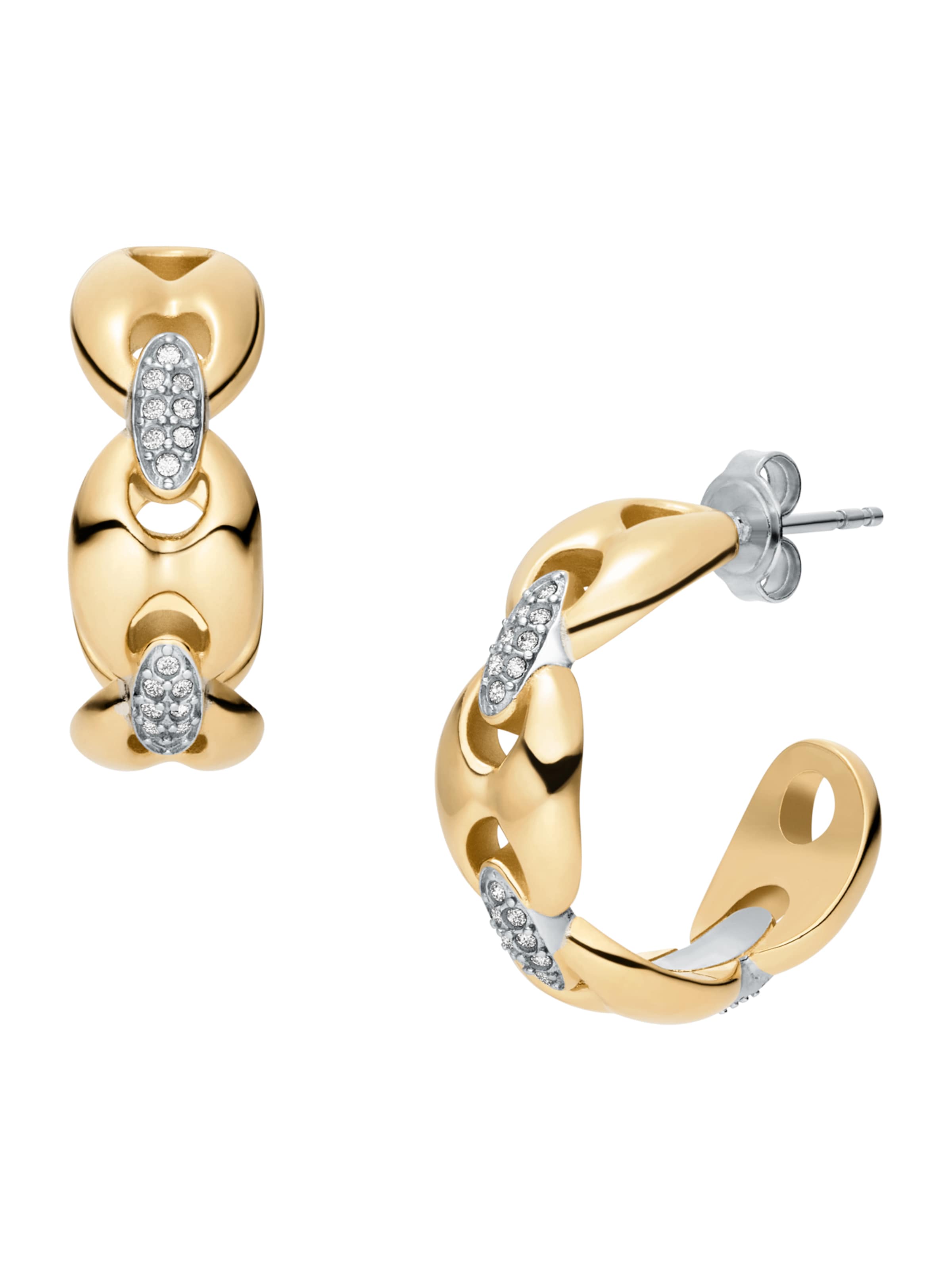 FOSSIL Σκουλαρίκια 'HERITAGE' σε χρυσό: μπροστά