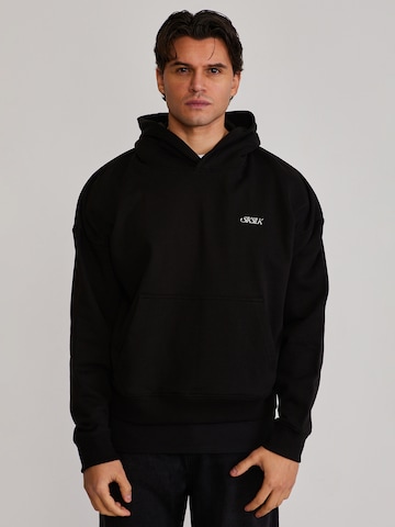 Felpa di SikSilk in nero: frontale