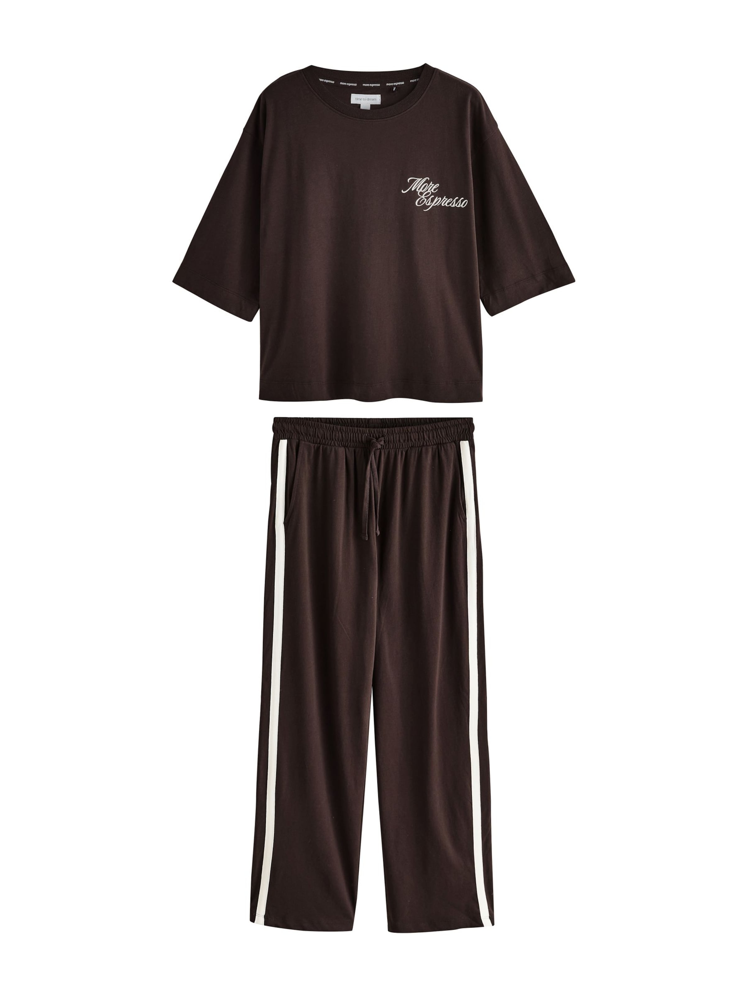 Next - Pijama en marrón: frente