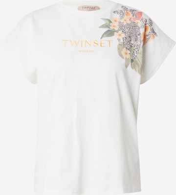 T-shirt Twinset en blanc : devant