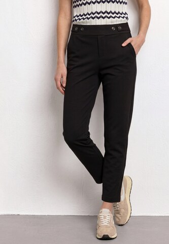 STREET ONE Slimfit Hose in Schwarz: Vorderseite
