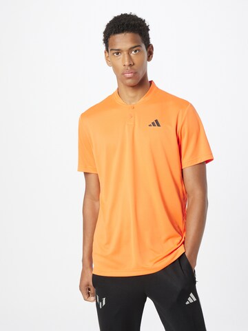 T-Shirt fonctionnel 'Club Henley' ADIDAS PERFORMANCE en orange : devant