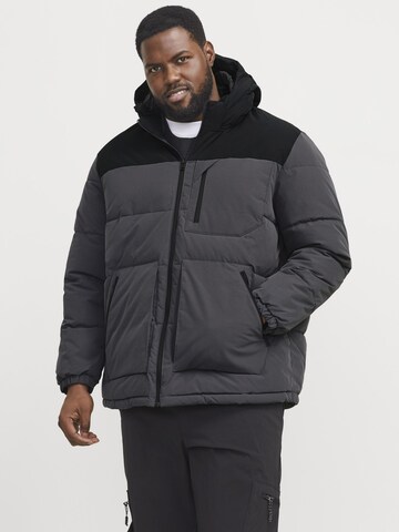 Jack & Jones Plus Winter jacket 'JJEOtto' in Grey: front
