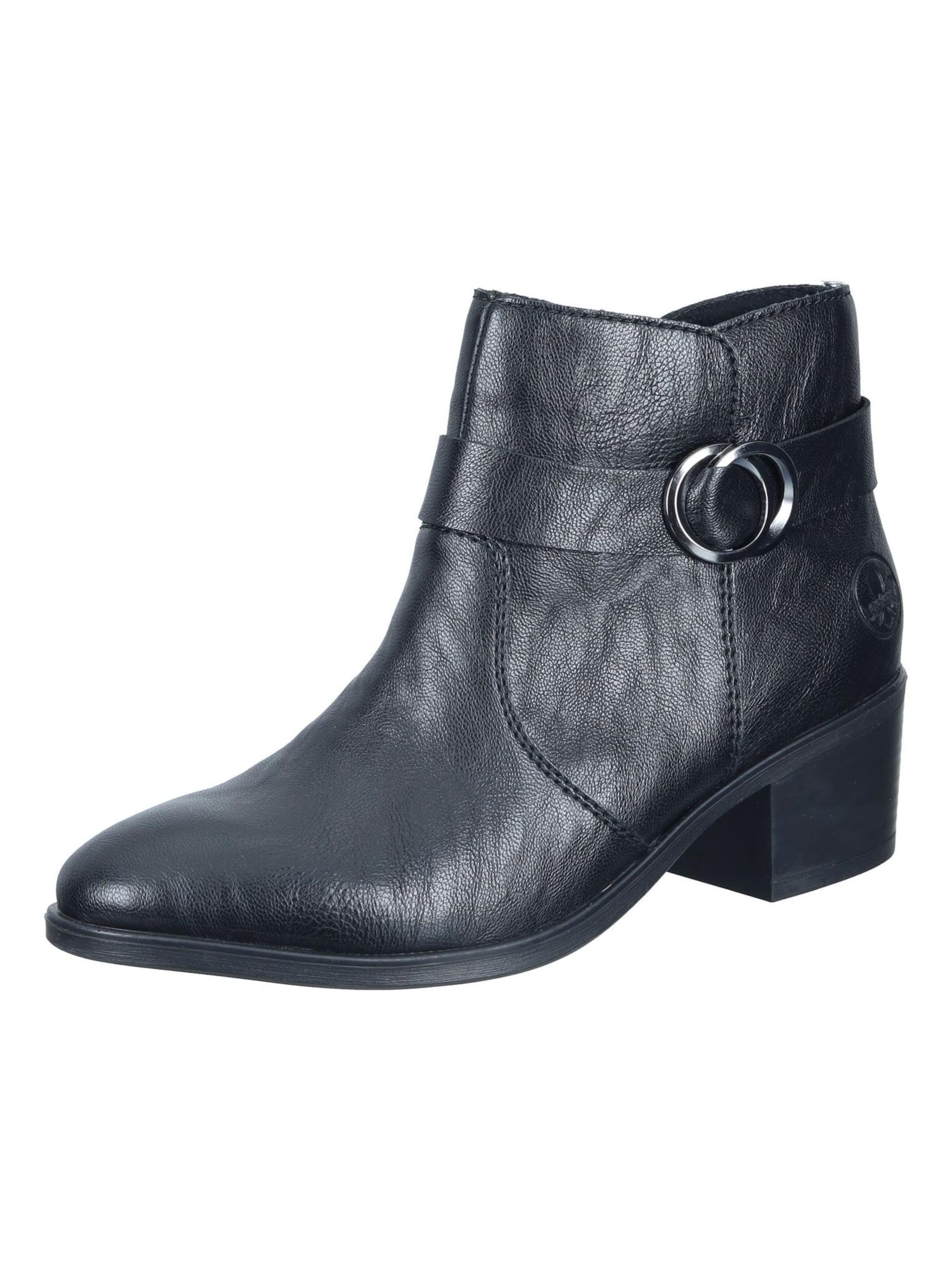 Rieker Ankle Boots 'Stiefeletten' in Black: front