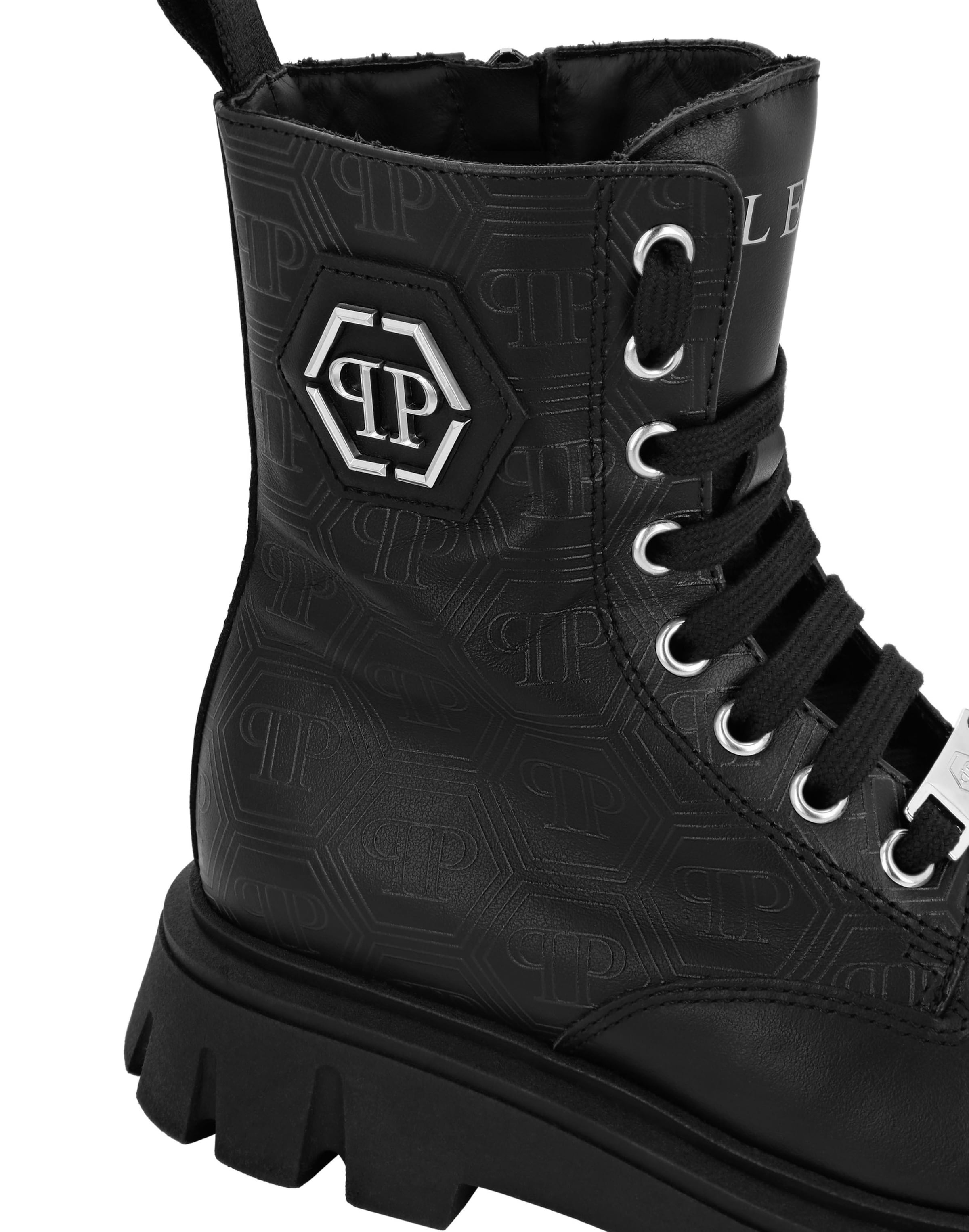 Philipp Plein - Bota 'Hexagon' em preto