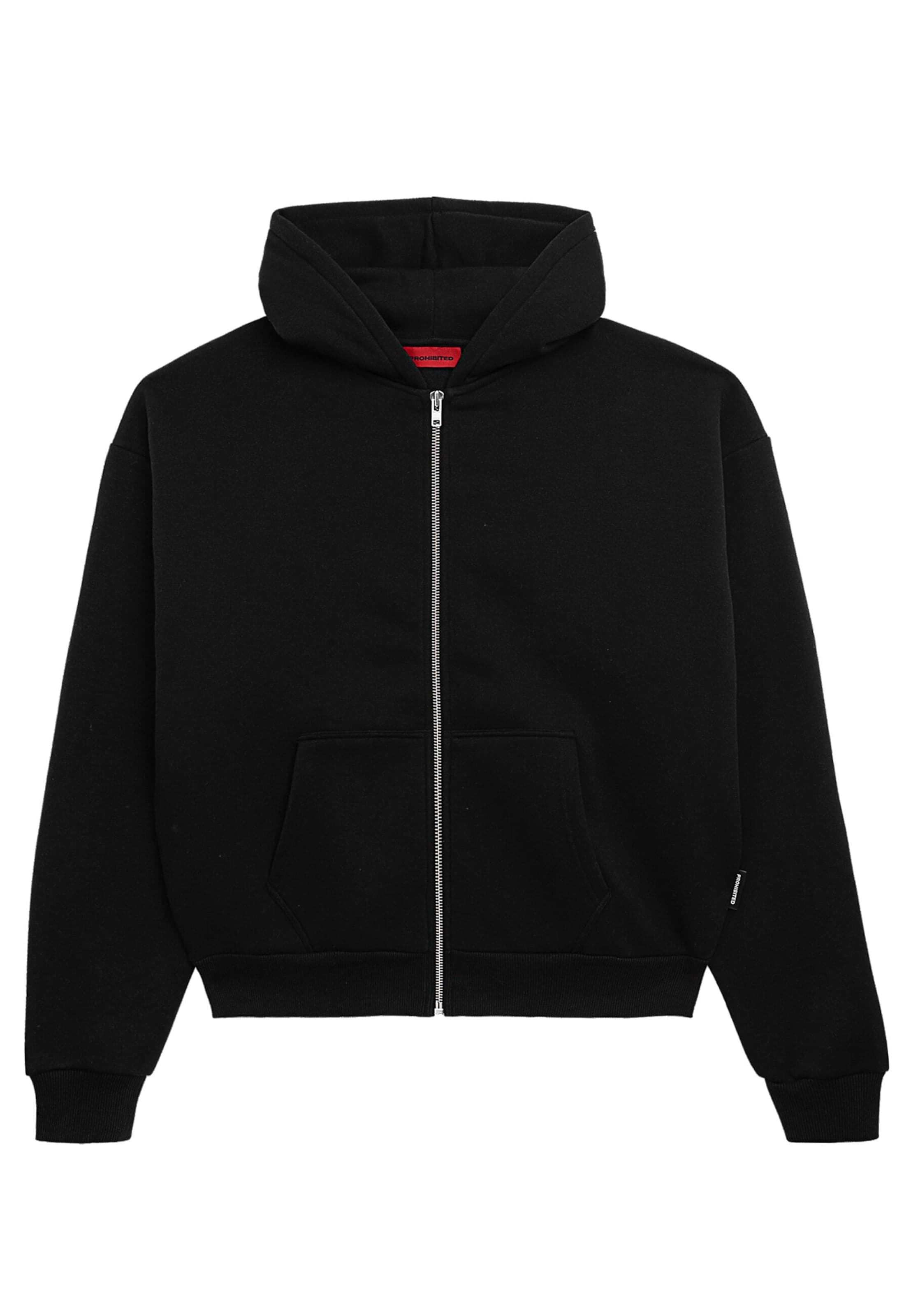 Giacca di felpa di Prohibited in nero: frontale