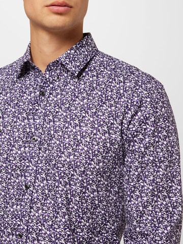 HUGO - Slim Fit Camisa 'Elisha' em azul