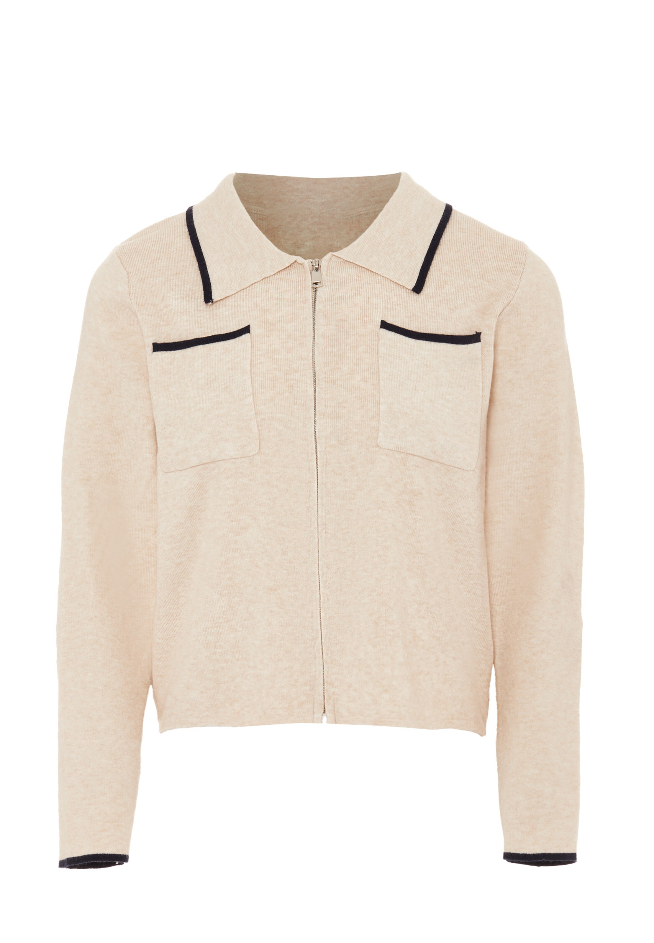 NAEMI - Casaco de malha em bege: frente