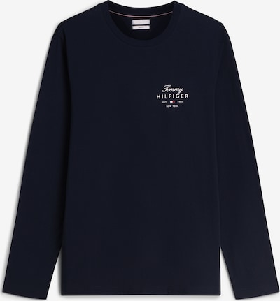 XS dydžio Marškinėliai 'Logo Long Sleeve' iš TOMMY HILFIGER, spalva – tamsiai mėlyna / balta, Prekių apžvalga