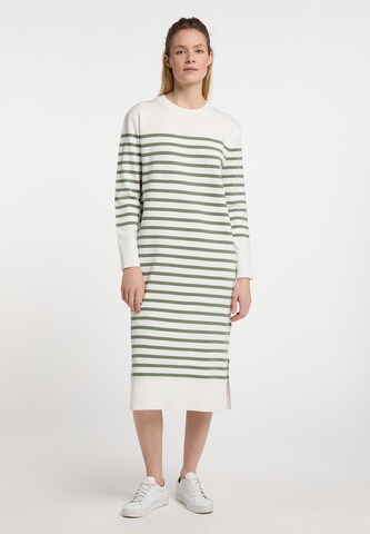 DreiMaster Maritim Knit dress in White: front