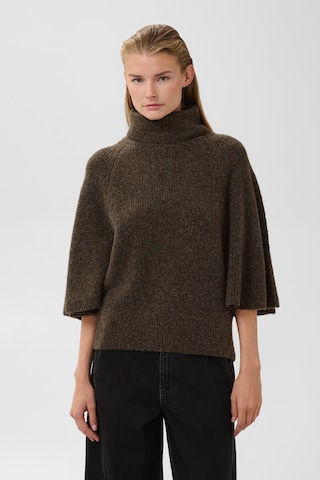 SOAKED IN LUXURY - Pullover 'Bean' em castanho: frente