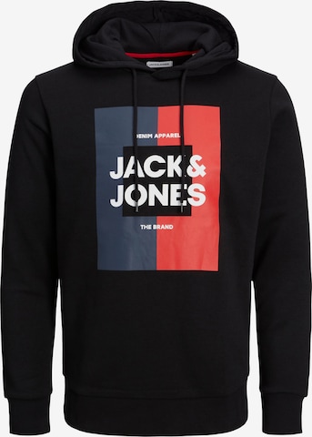 JACK & JONES Sweatshirt 'Oscar' in Zwart: voorkant