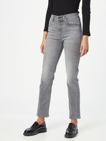LEVI'S ® Regular Jeans '724™ High Rise Straight' in Grijs: voorkant