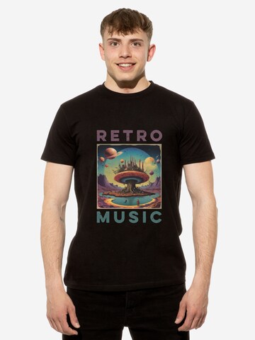 Cotton Prime Shirt 'Retro Music' in Zwart: voorkant