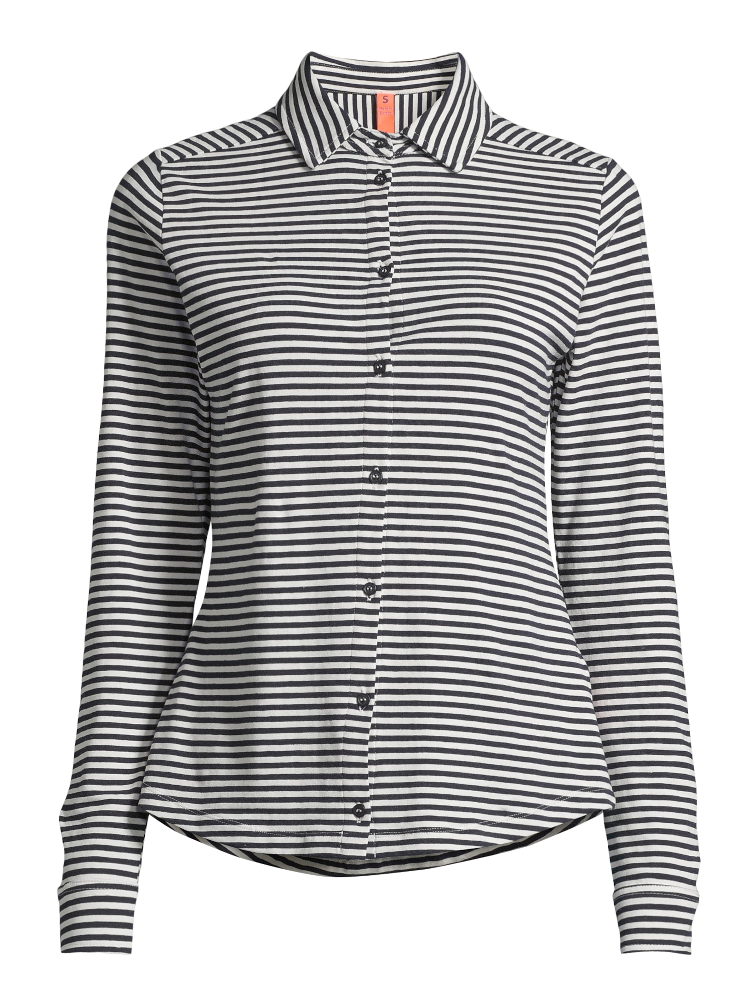 salzhaut Blouse 'Olmök' in Blauw: voorkant