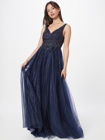 UniqueVečernja haljina - plava boja: prednji dio