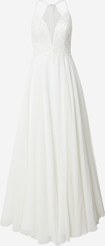 Laona Evening Dress in White: front