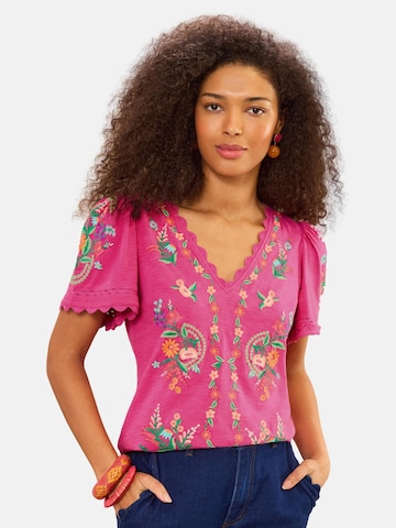 Maglietta di love & roses in rosso: frontale