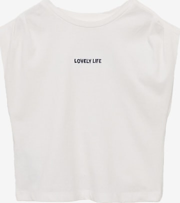 Haut 'LOVELY' MANGO KIDS en blanc : devant