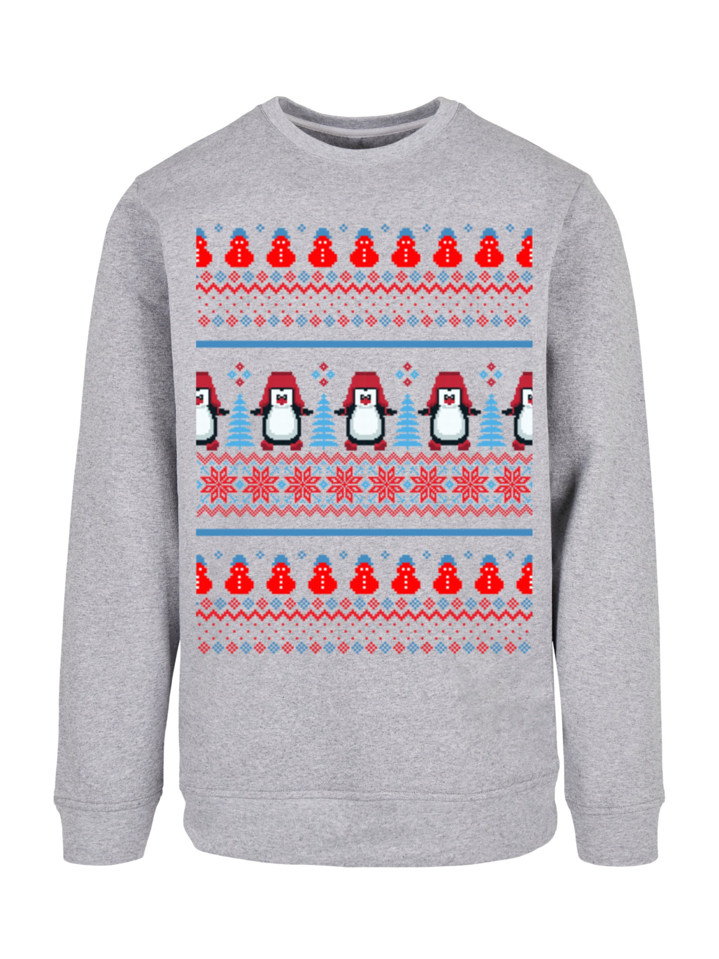 F4NT4STIC Sweatshirt in Grijs: voorkant