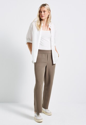 STREET ONE Wide Leg Hose in Braun
